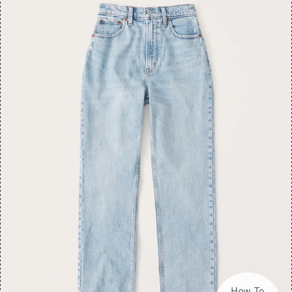 Abercrombie 90s straight leg curve love jeans size 28